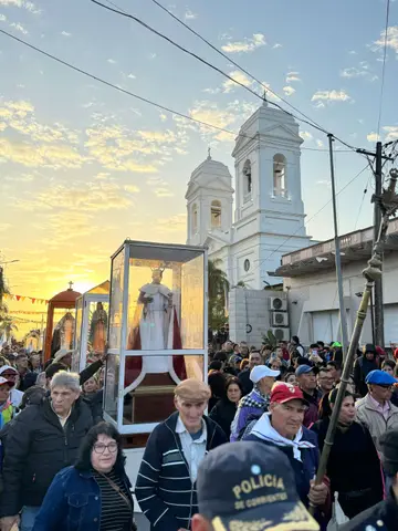 Peregrino en la ruta hacia Itatí